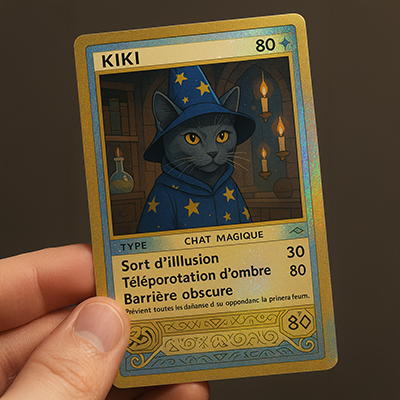 Carte style Pokemon holographique