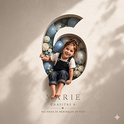 Portrait Anniversaire de Luxe Viral – Enfant dans le Chiffre
